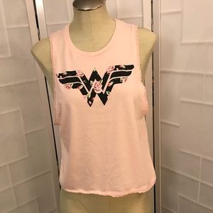 Blush pink wonder woman cropped tank